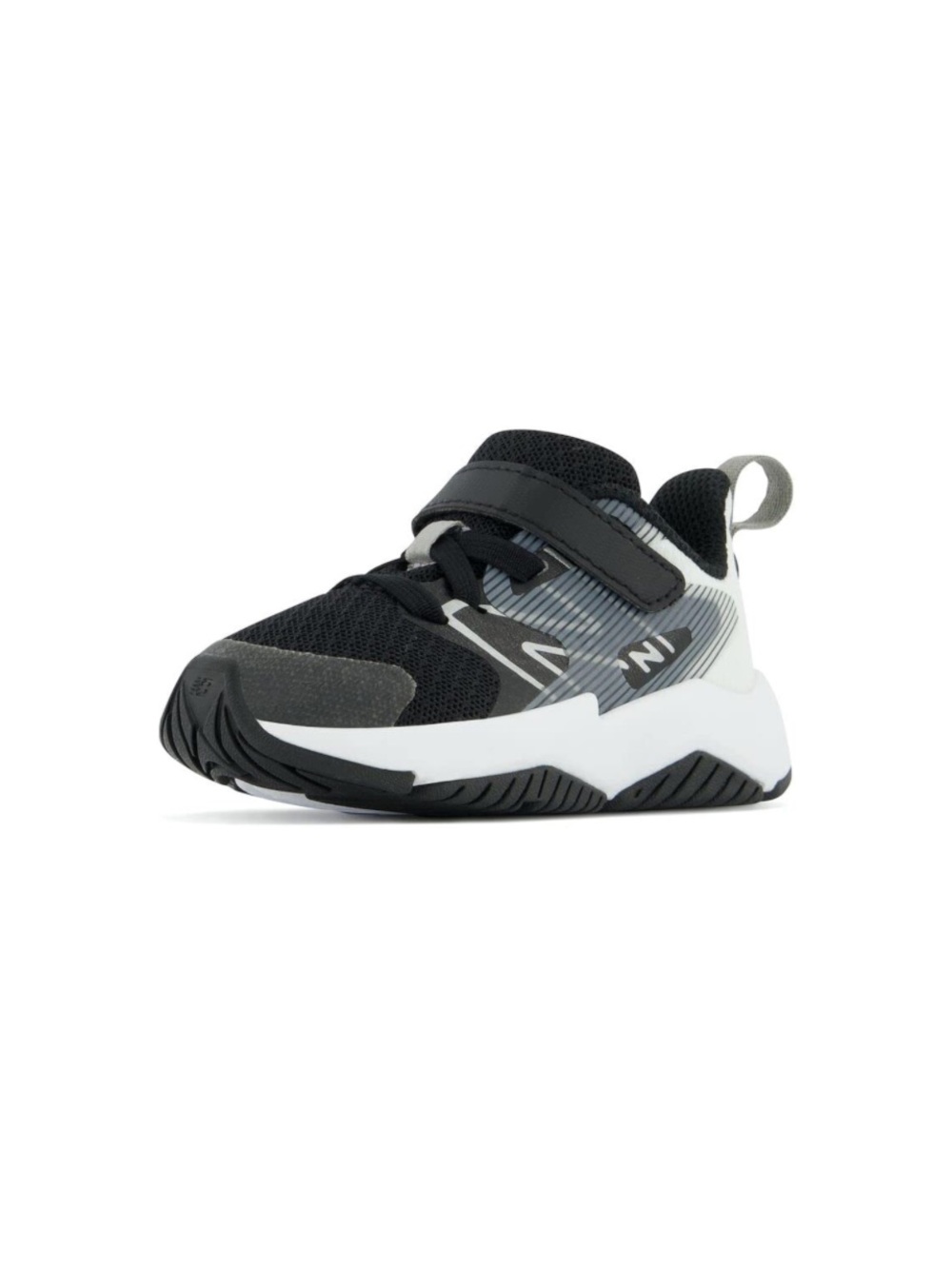 New Balance Kids’ Rave Run V2 Sneakers in Black/White w/Gray Accents Toddler 8.5